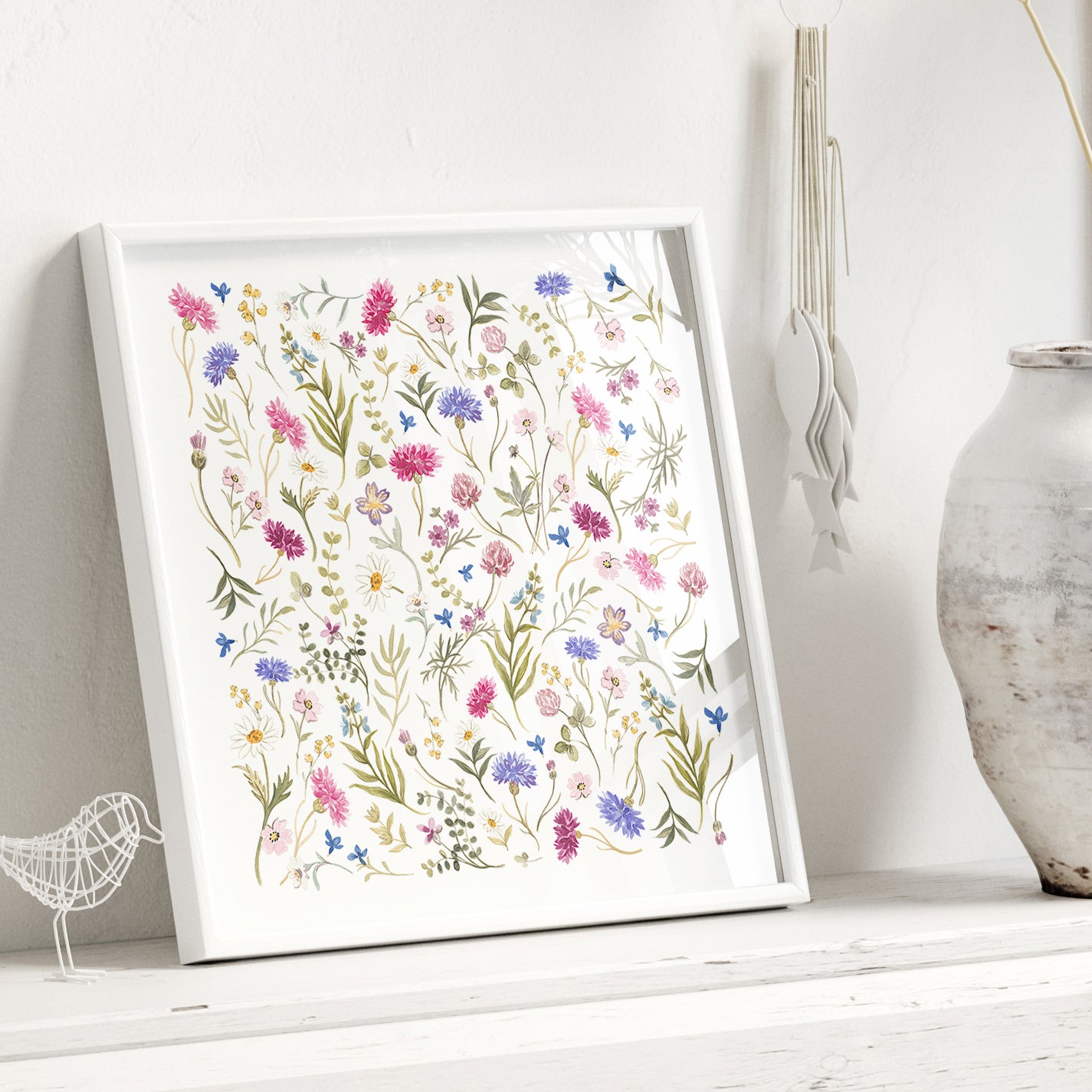 Cornflower Meadow - Botanical Art Print