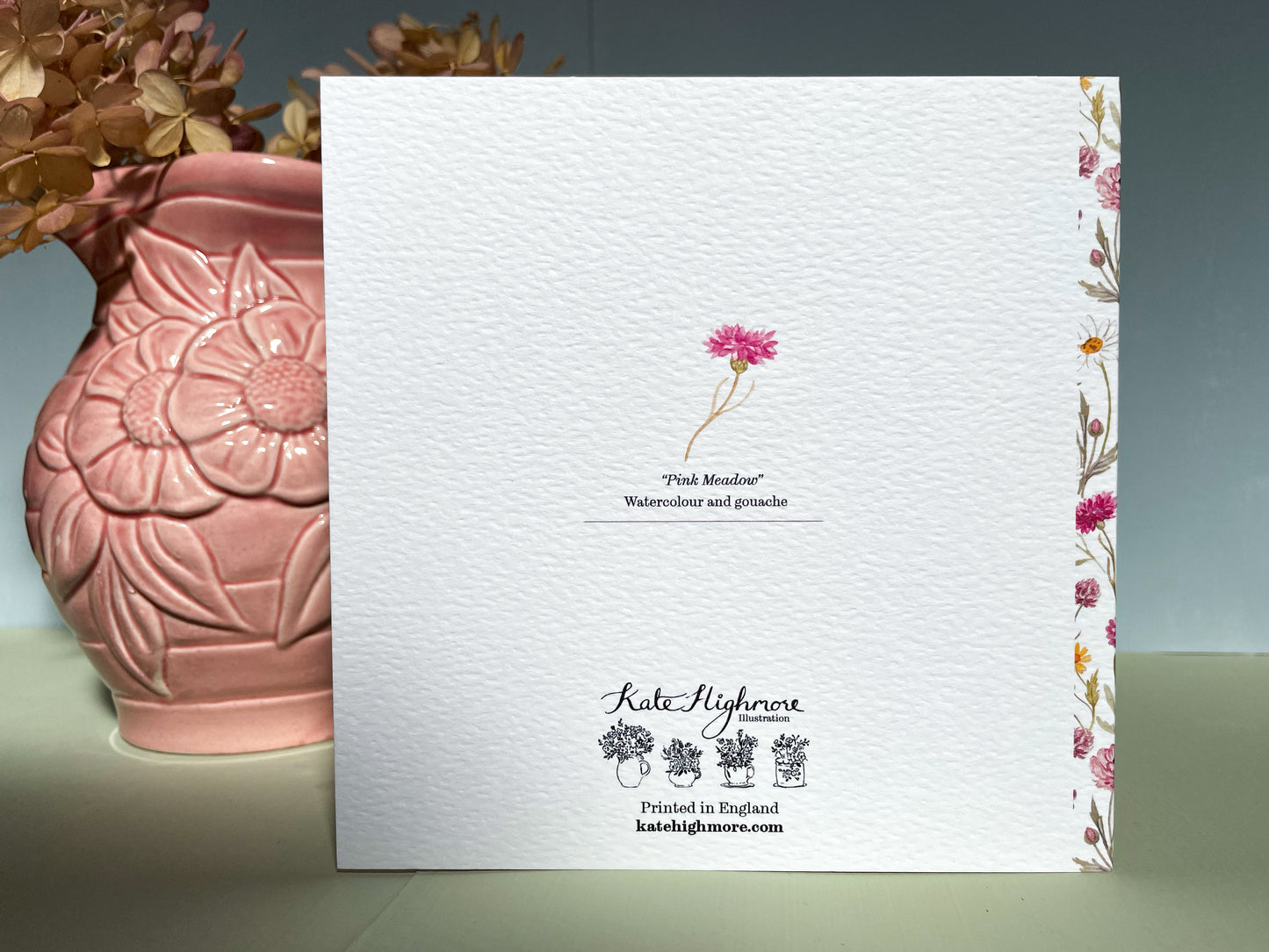 Pink Meadow Greeting Card