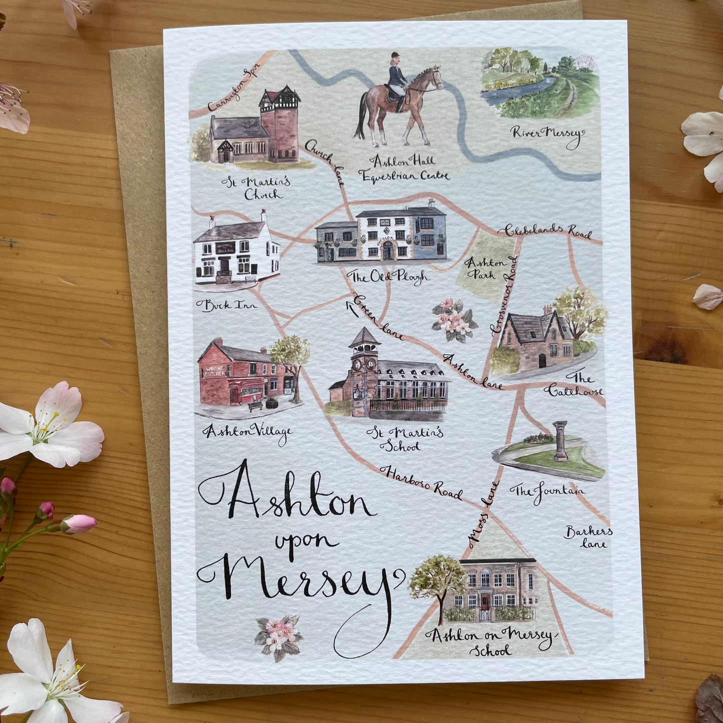 Ashton on Mersey Greeting Card