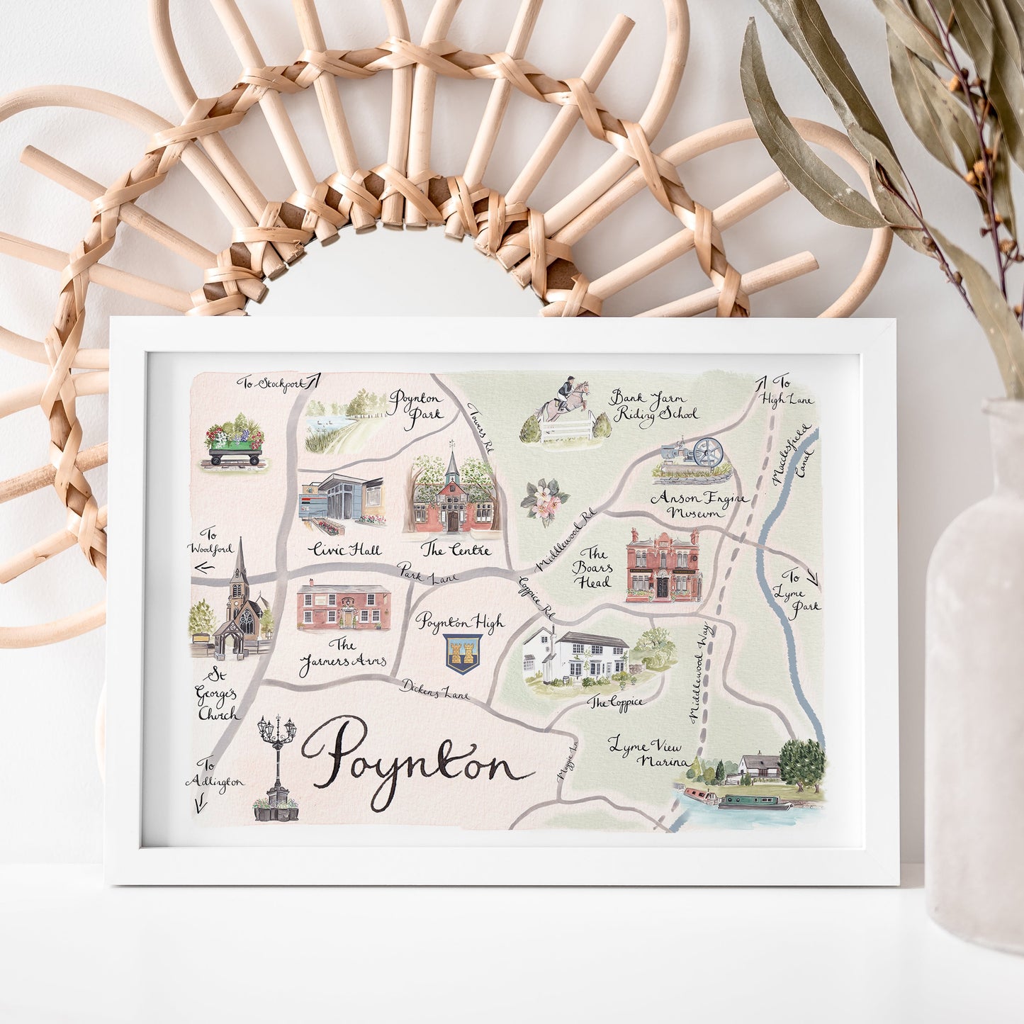 Poynton Map Greeting Card