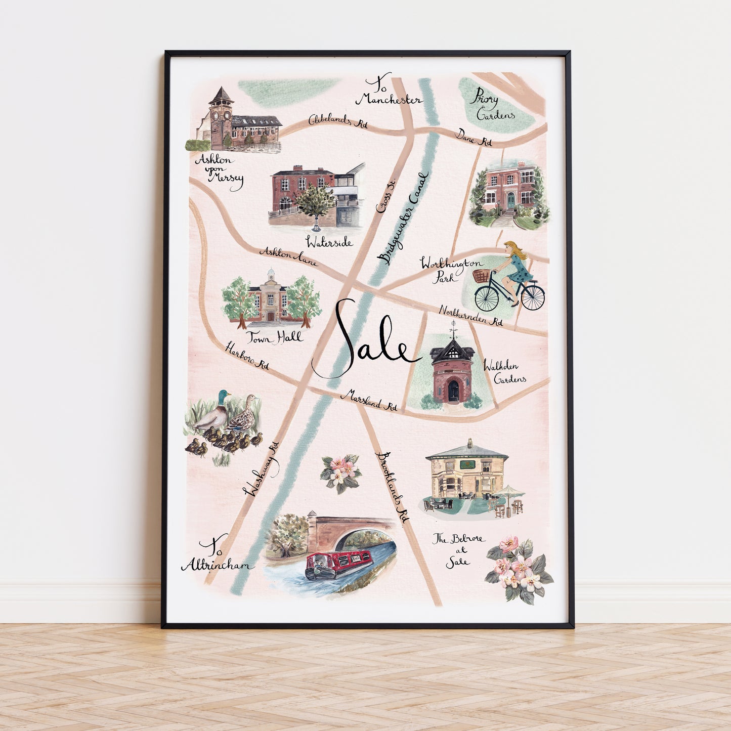 Sale Illustrated map - Art Print
