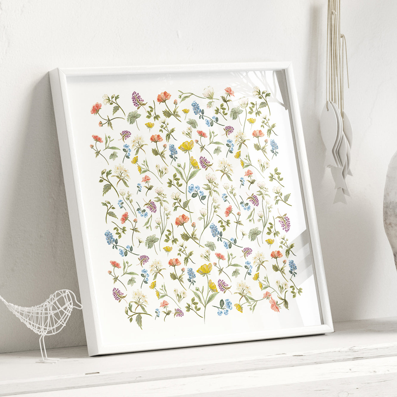 Cottage Garden - Botanical Art Print