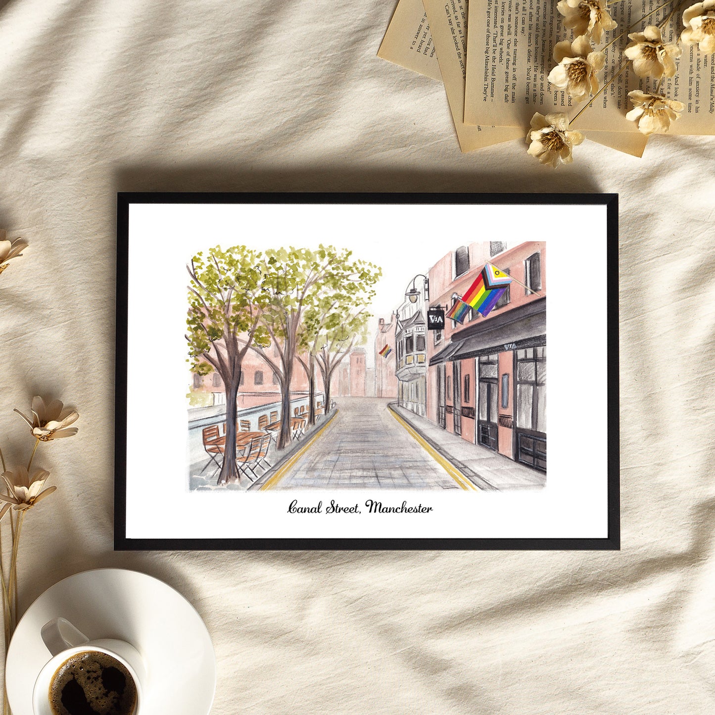 Canal Street, Gay Village, Manchester - Art Print