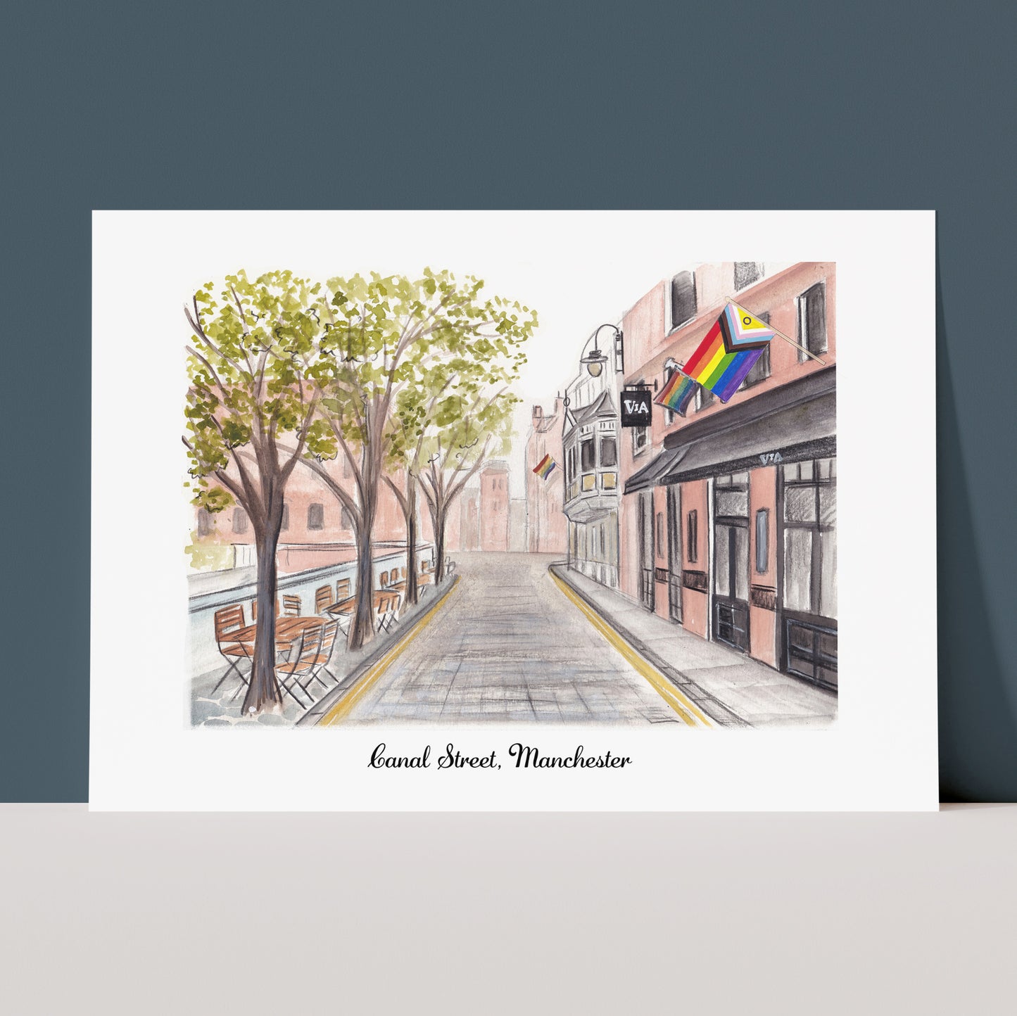 Canal Street, Gay Village, Manchester - Art Print