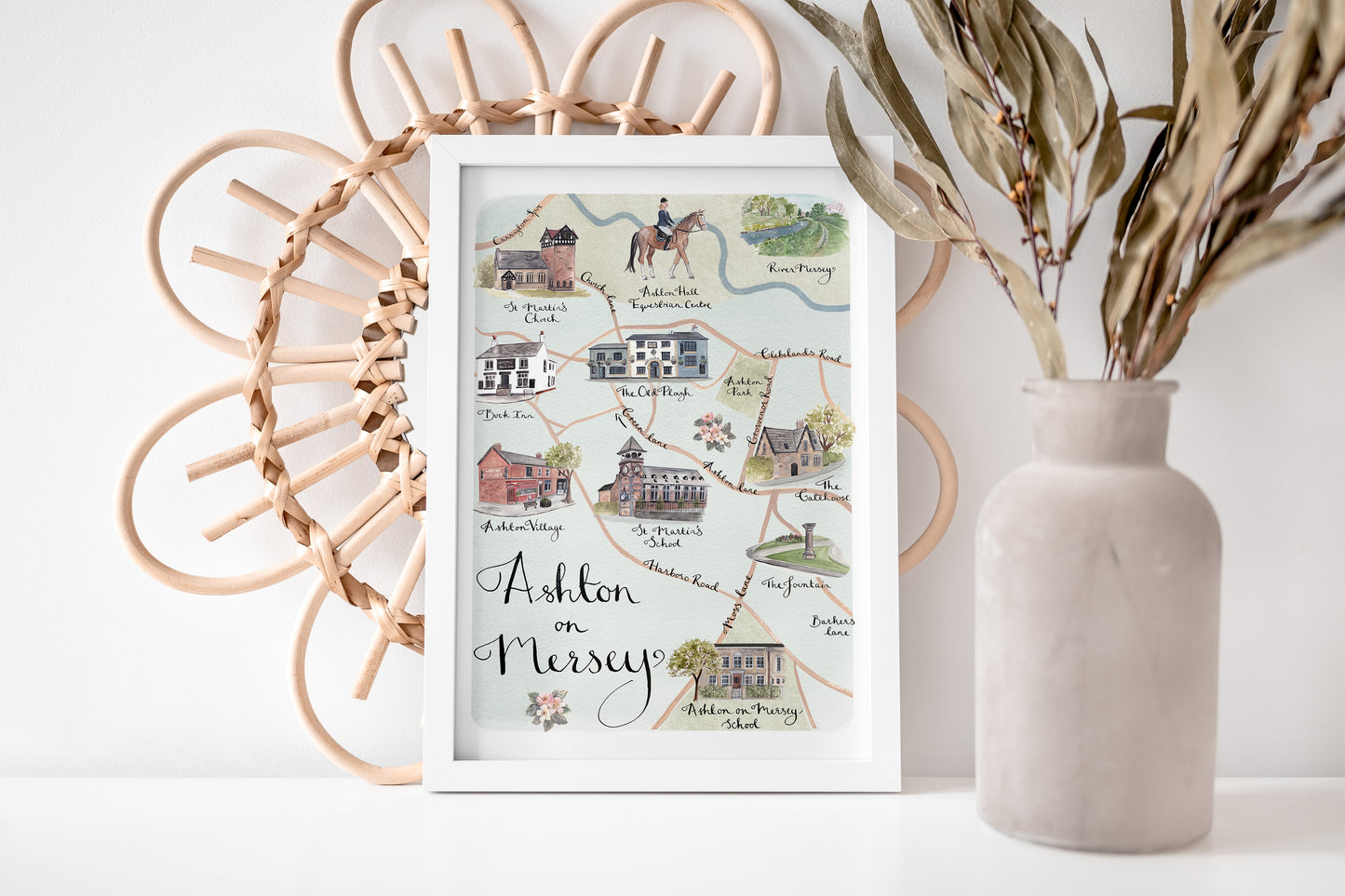 Ashton on Mersey Greeting Card