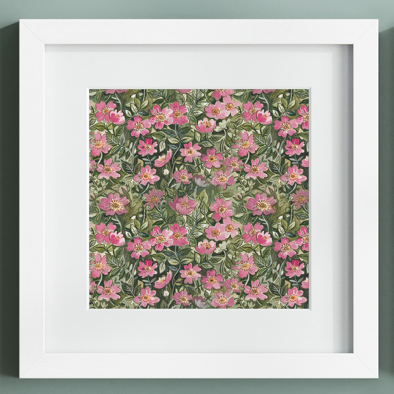 Hedgerow Roses Greeting Card