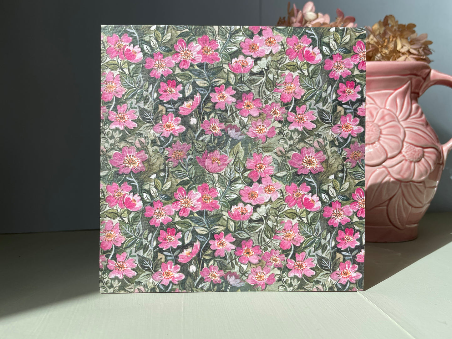 Hedgerow Roses Greeting Card