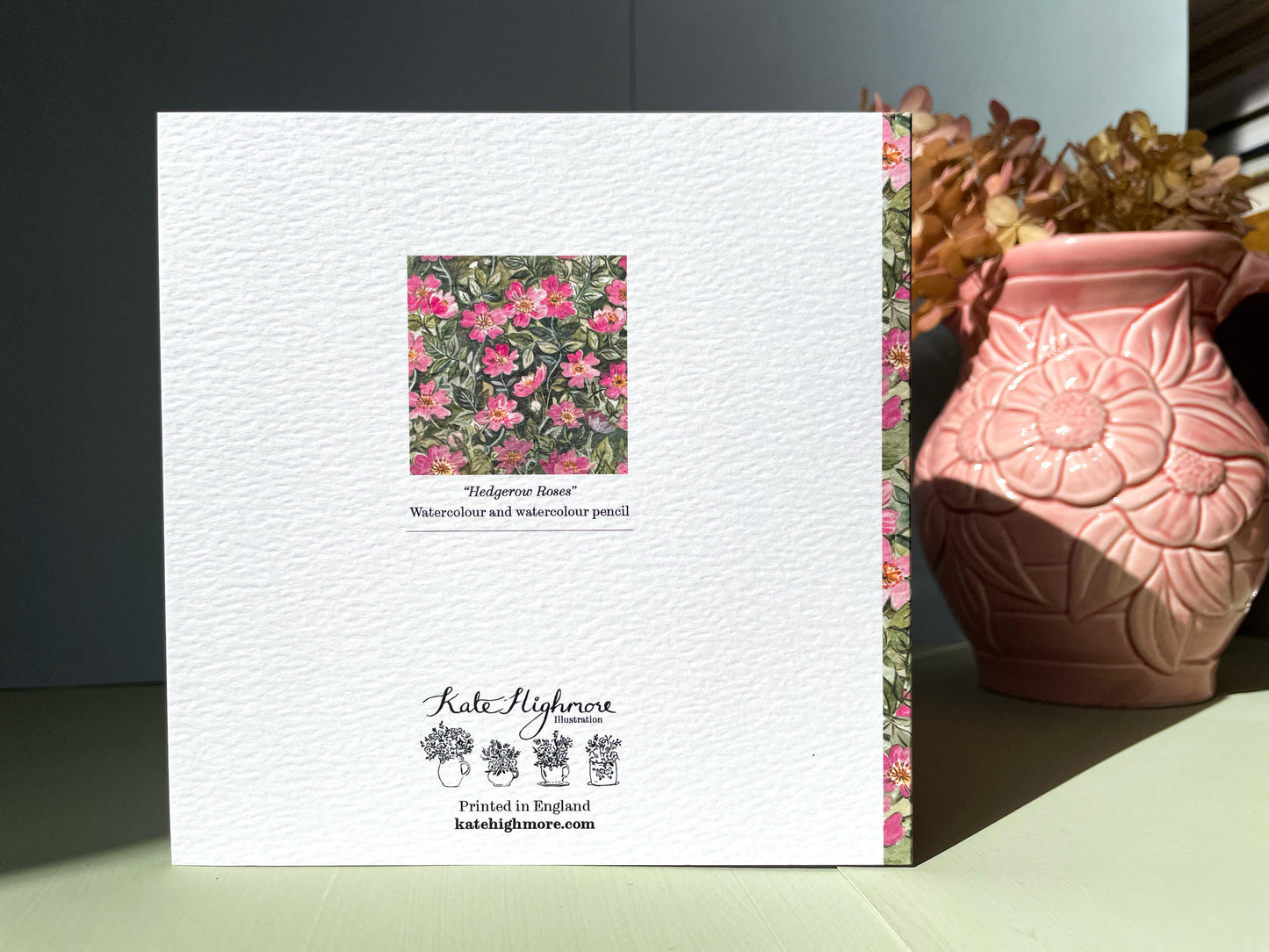 Hedgerow Roses Greeting Card