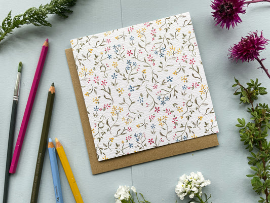 Ditsy Blooms Greeting Card