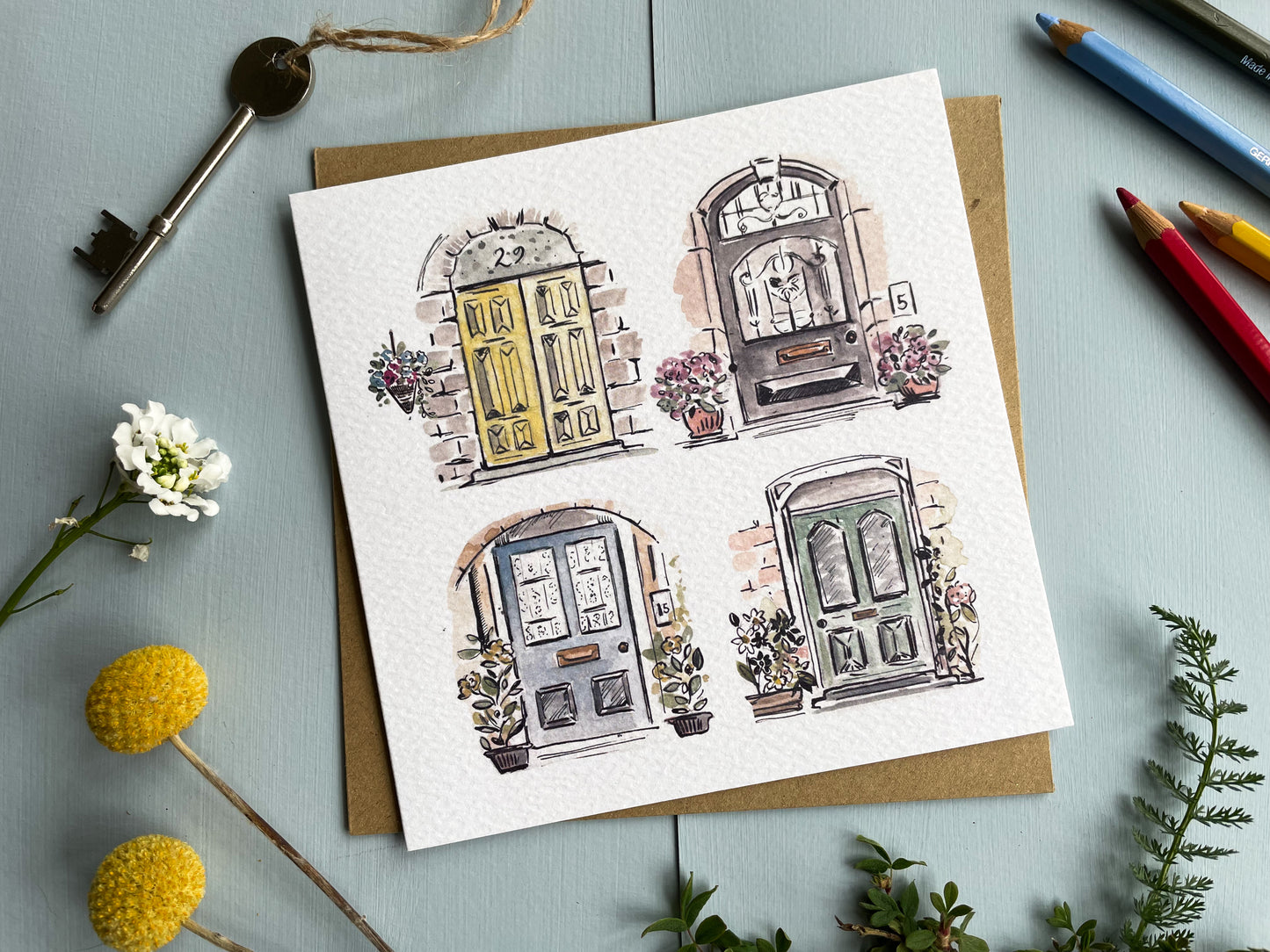 Dinky Doors Greeting Card