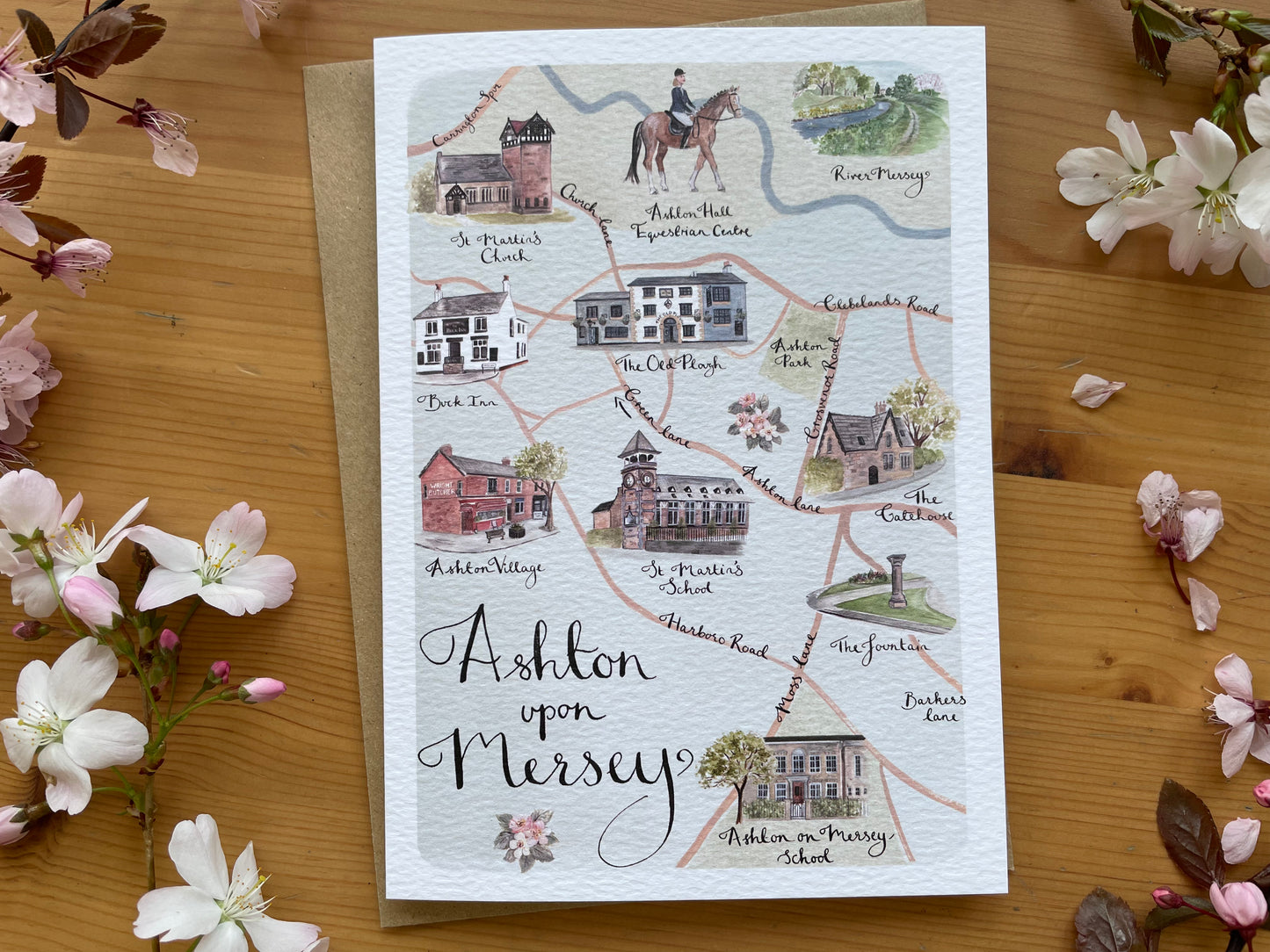 Ashton on Mersey Greeting Card