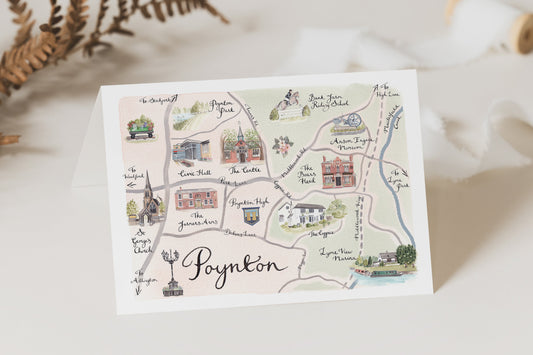 Poynton Map Greeting Card