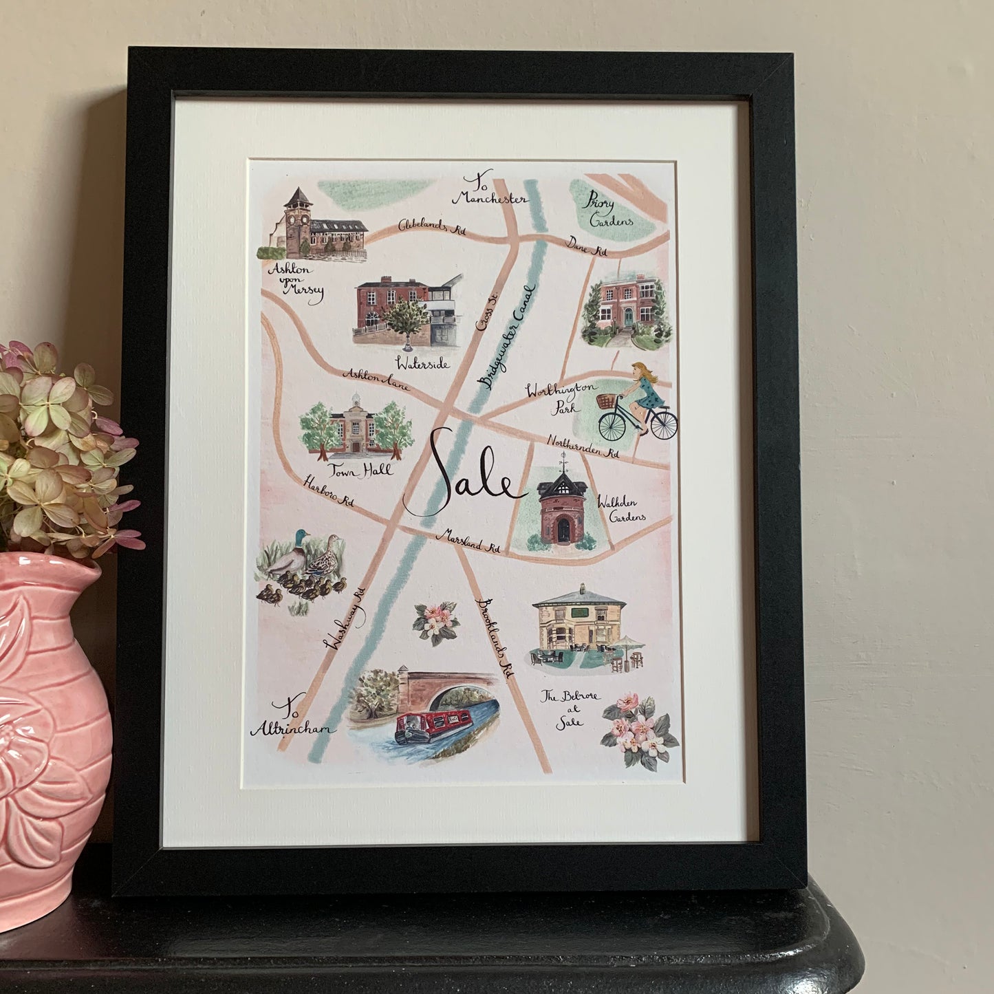 Sale Illustrated map - Art Print