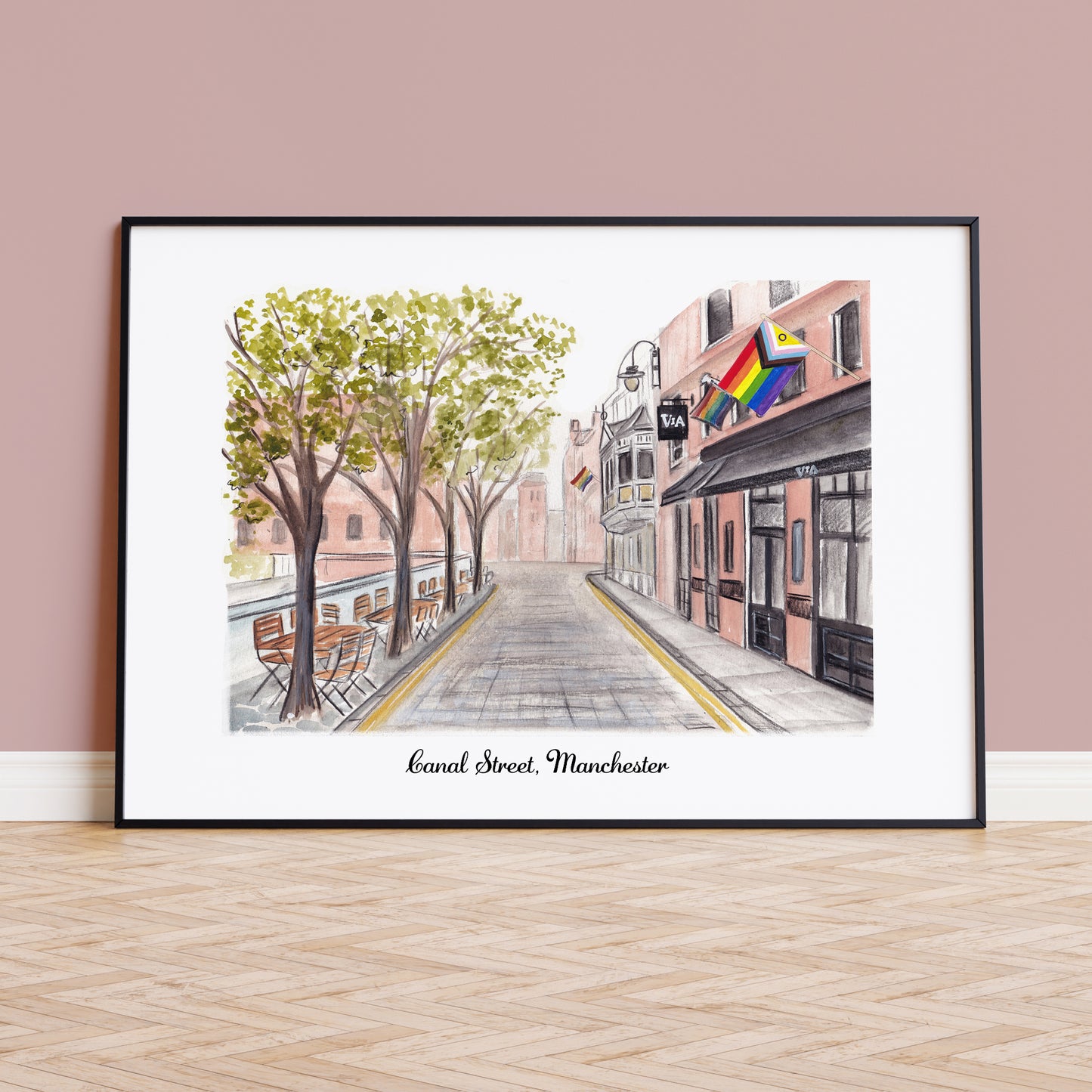 Canal Street, Gay Village, Manchester - Art Print