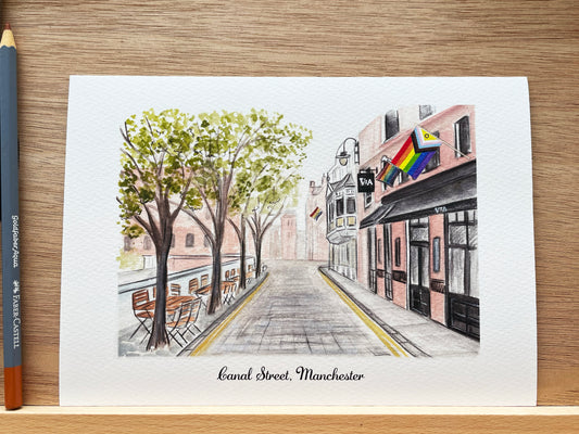 Canal Street, Gay Village, Manchester - Art Print