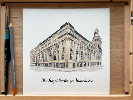 The Royal Exchange, Manchester - Art Print