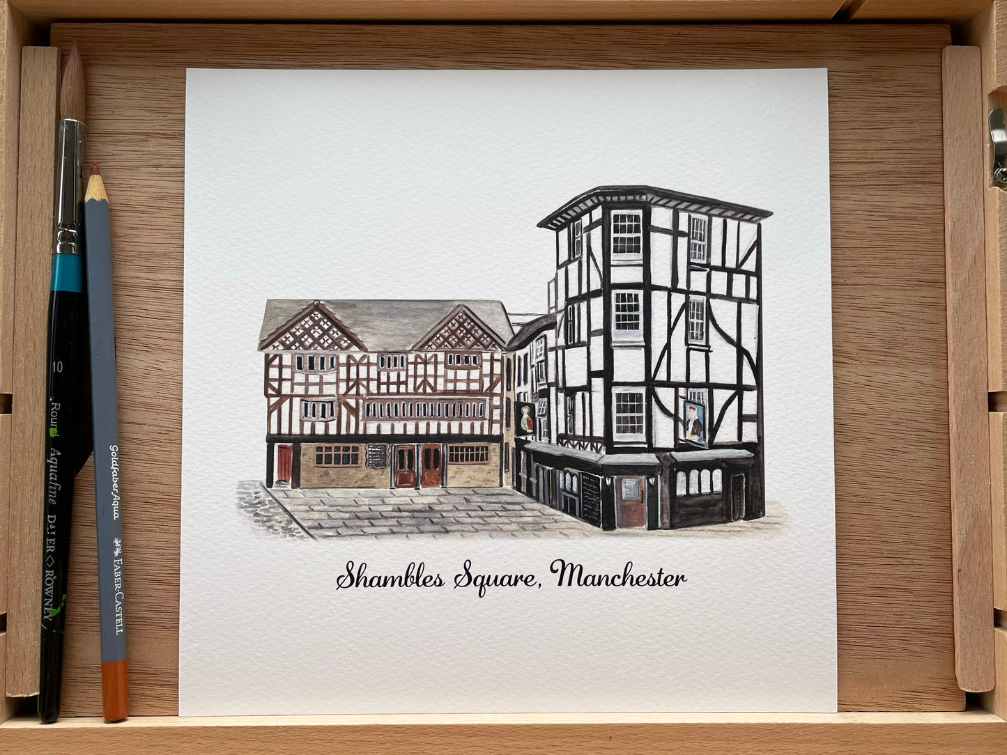 Shambles Square, Manchester - Art Print