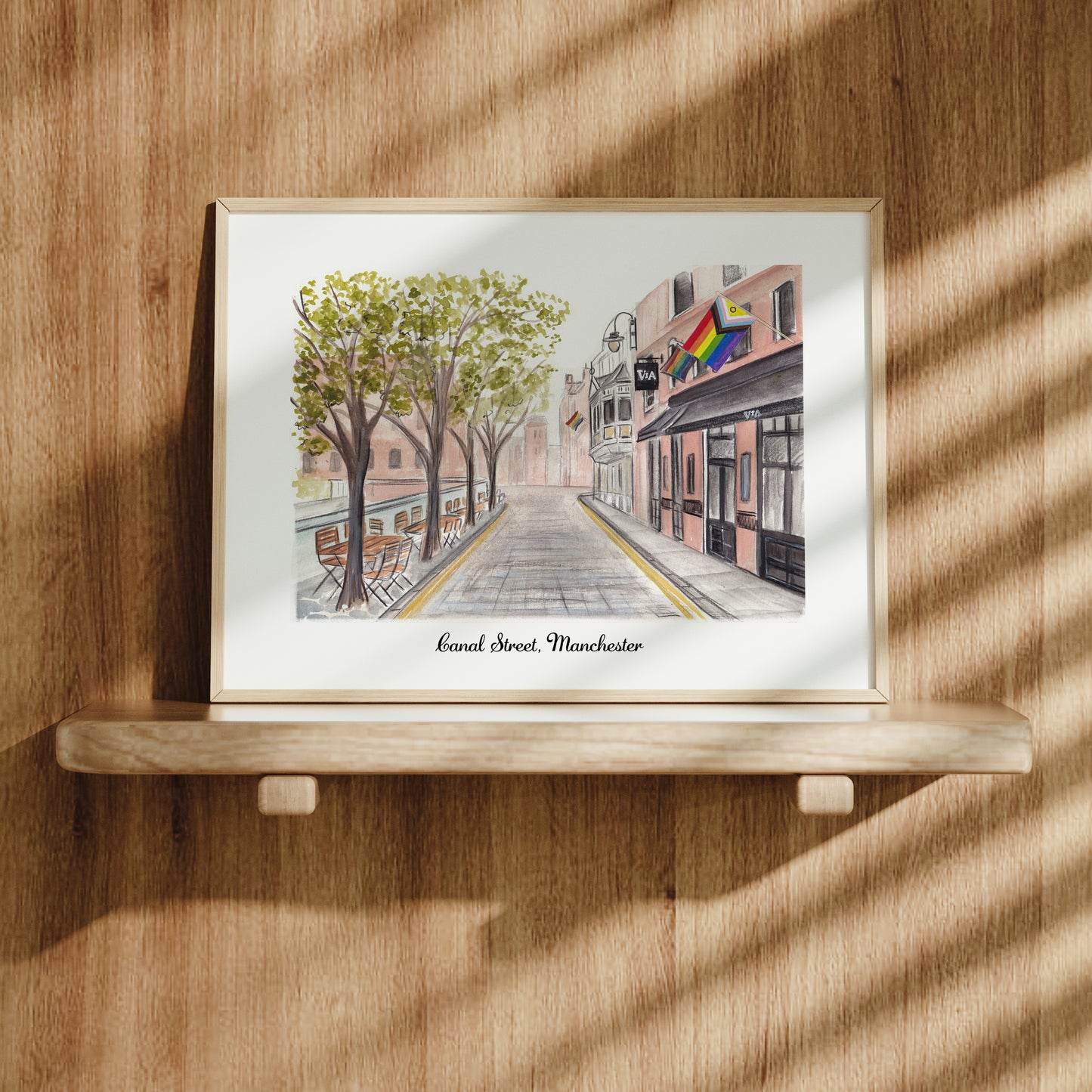 Canal Street, Gay Village, Manchester - Art Print