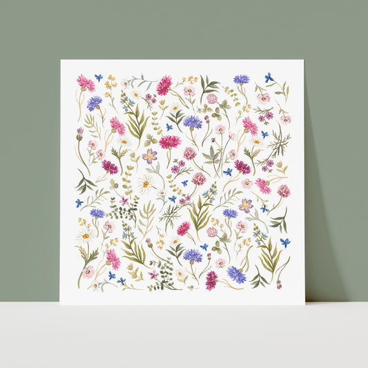 Cornflower Meadow - Botanical Art Print