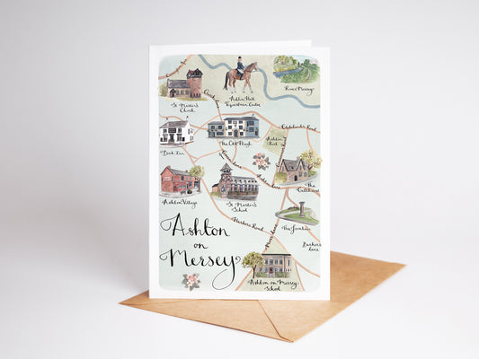 Ashton on Mersey Greeting Card