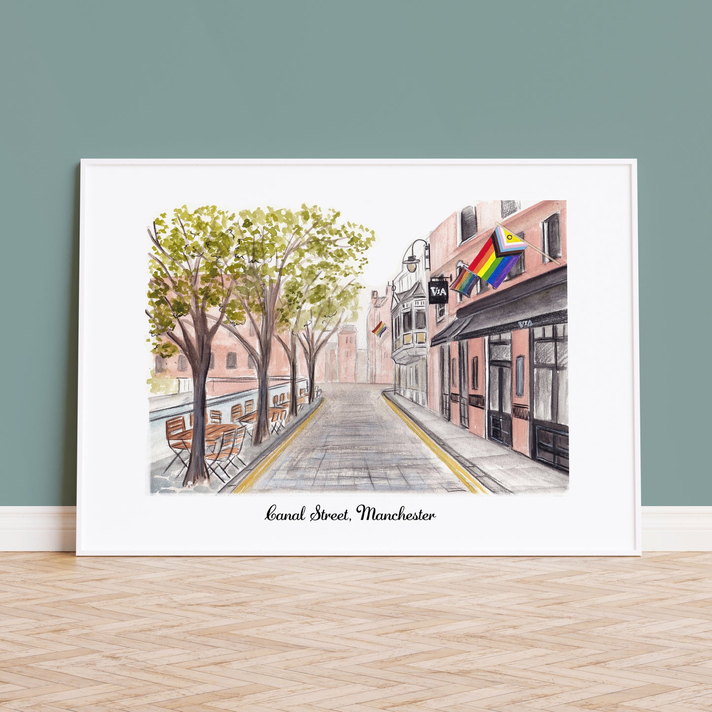 Canal Street, Gay Village, Manchester - Art Print